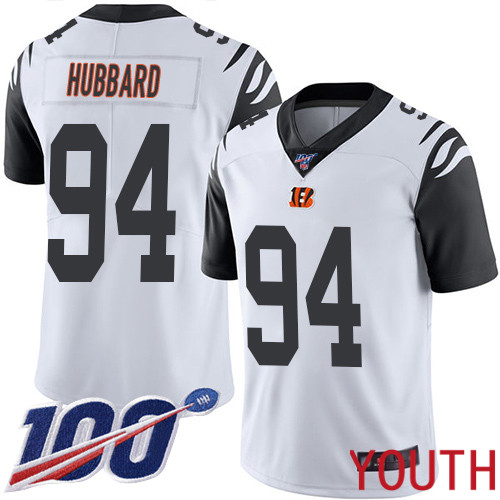 Cincinnati Bengals Limited White Youth Sam Hubbard Jersey NFL Footballl #94 100th Season Rush Vapor Untouchable->youth nfl jersey->Youth Jersey